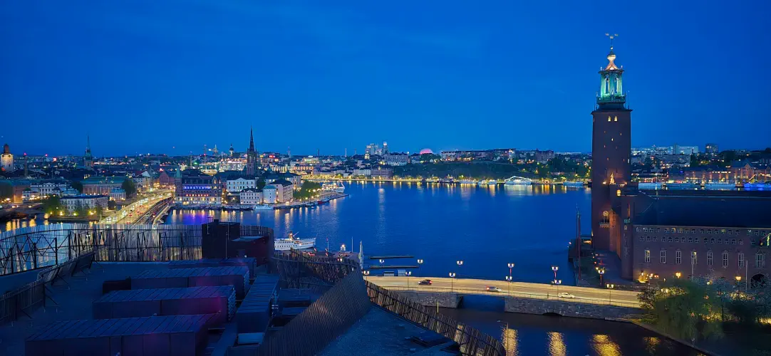Sweden, Stockholm, City at night