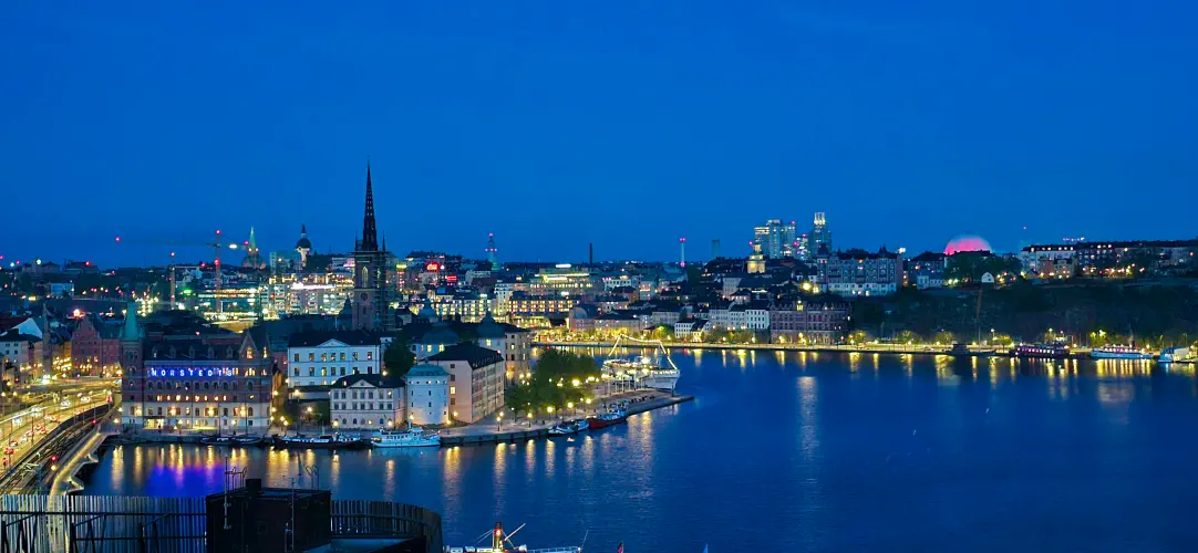 Sweden, Stockholm, City at night
