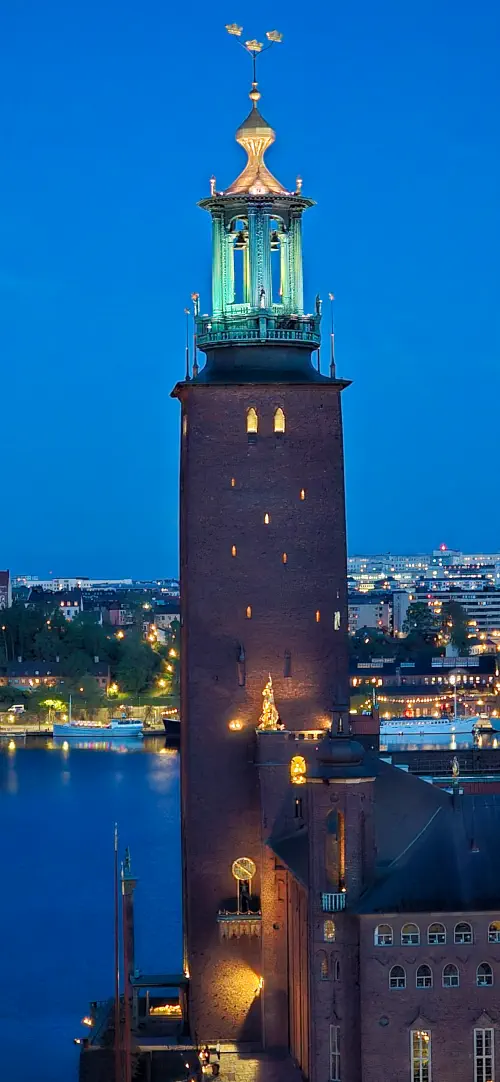 Sweden, Stockholm, City at night