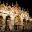 Italy, Venice, St Marks Basilica at night