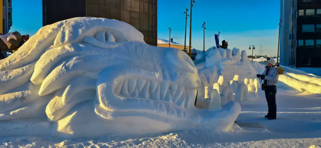Sweden, Kiruna, Ice Sculpture
