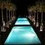 Portugal, Algarve, Swimming pool at night