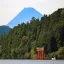 Japan, Hakone, Lake Ashi and Mount Fuji