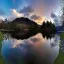 Cumbria, Keswick, Evening at Derwentwater