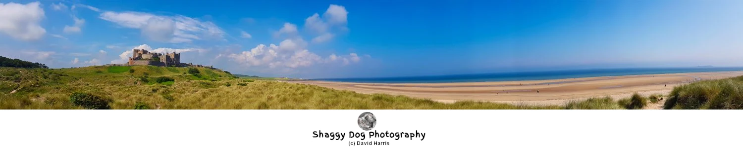 Northumbria, Bamburgh, Bamburgh Castle and beach