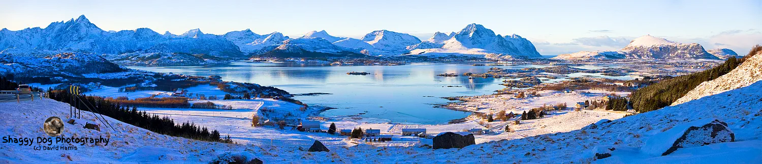 Norway, Leknes, Gudinnegrava viewpoint