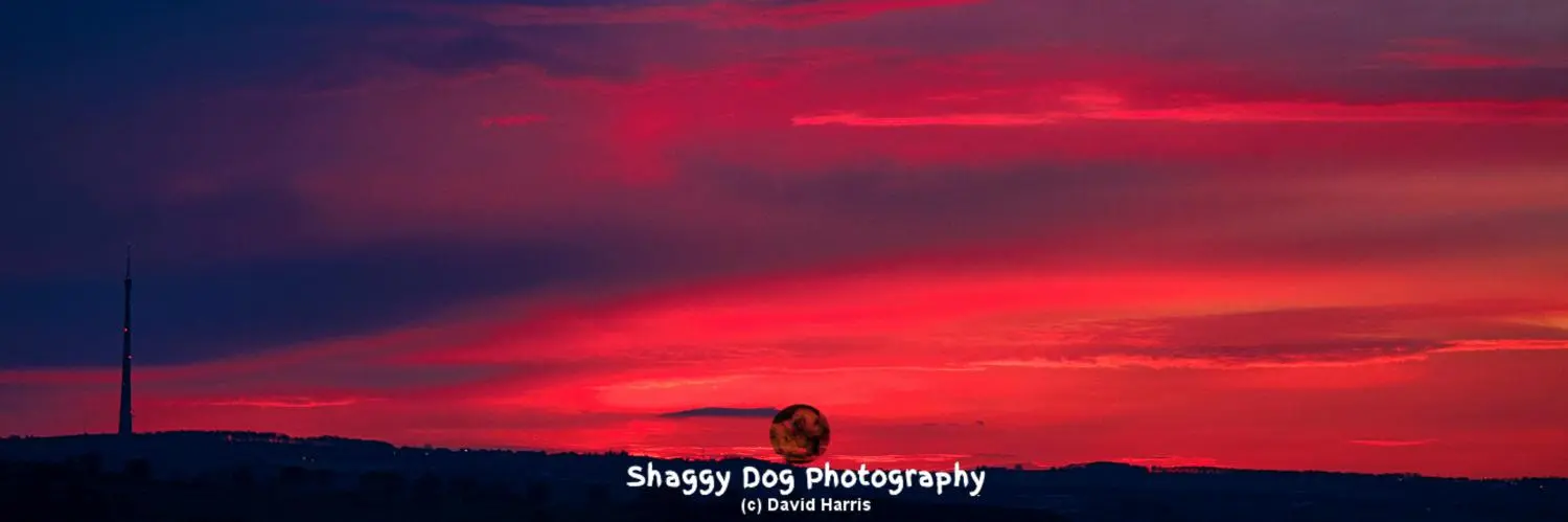 Yorkshire, Emley Moor, Sunset