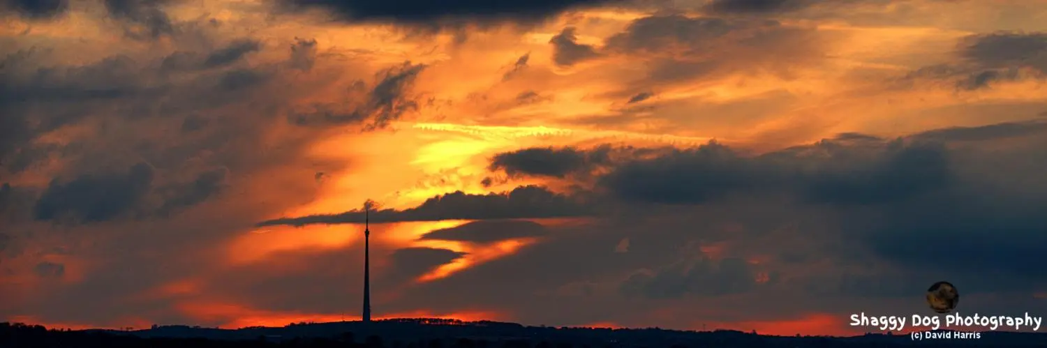 Yorkshire, Emley Moor, Sunset