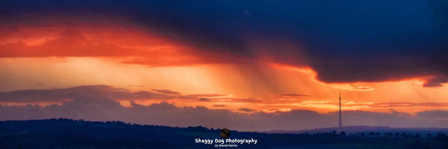 Yorkshire, Emley Moor, Sunset