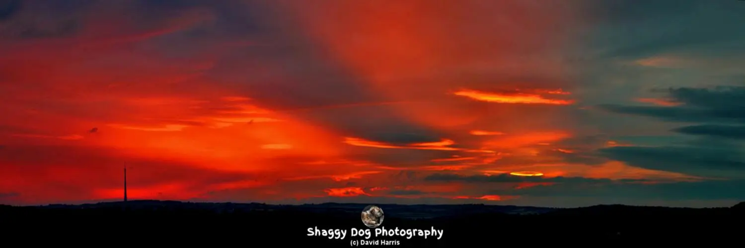 Yorkshire, Emley Moor, Sunset