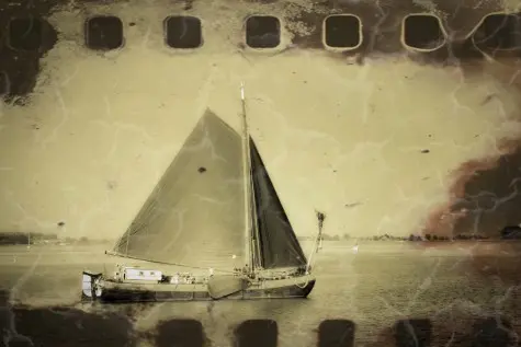 Netherlands, Marken, Sail boat