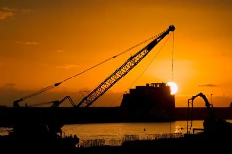 Portugal, Madeira, Sunset over Funchal