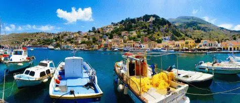 Greece, Rhodes, Symi Harbour