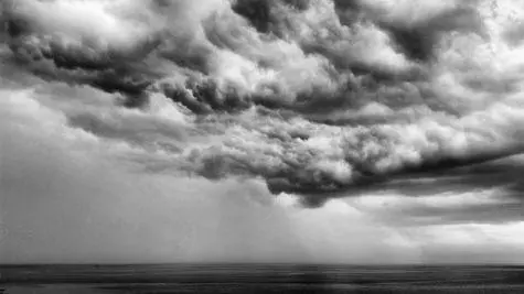 Greece, Rhodes, Dark skies ove Faliraki