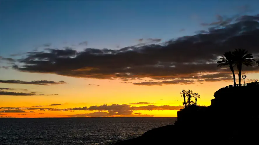 Spain, Tenerife, Costa Adeje Sunset
